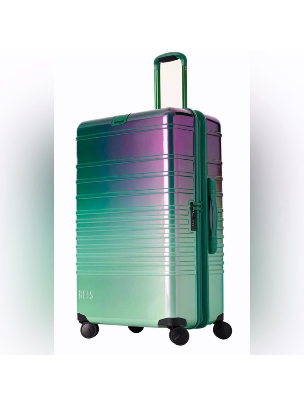 NWT BEIS WICKED GREEN Large Check-In Roller 💚💚 - Picture 2 of 8